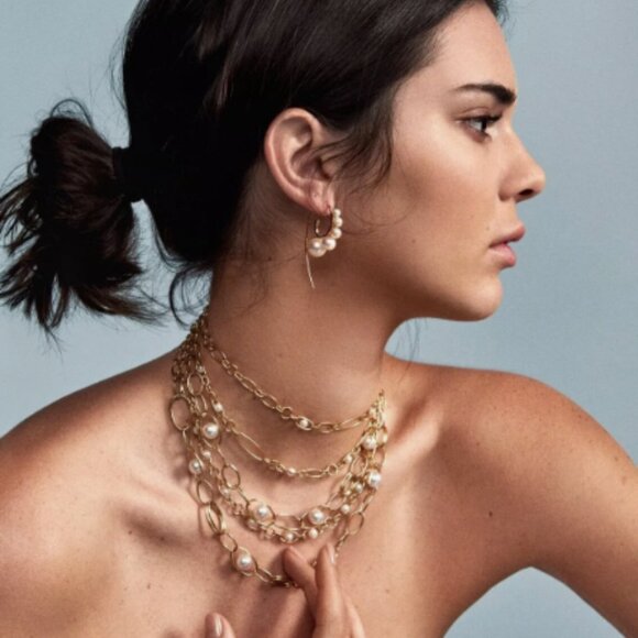 Ippolita Nova Tribal 5 Pearl Curved Ear Wire Earrings 4.0-10.50 mm18K Gold - Picture 2 of 10